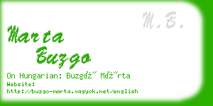 marta buzgo business card